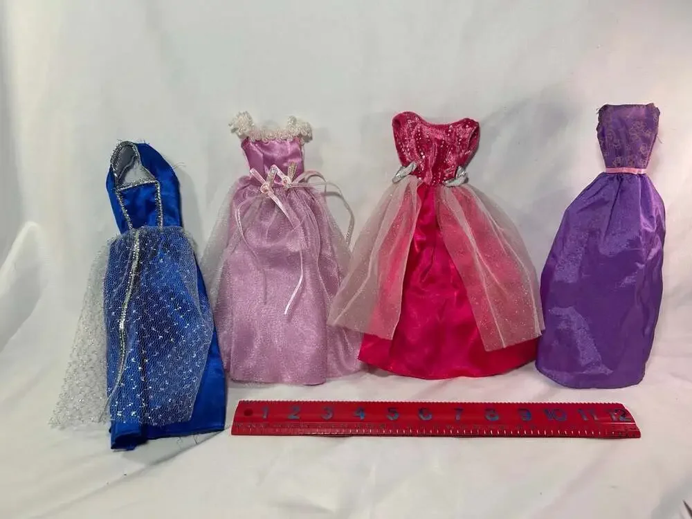 Fashion Doll gowns lot of 4 fits Barbie